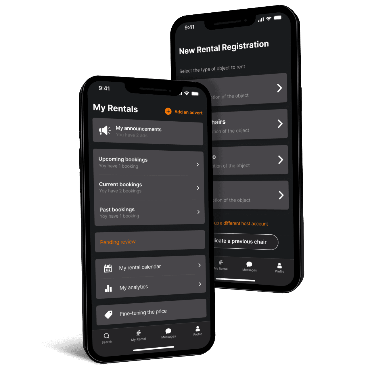 2 mobile phones for Chairy App