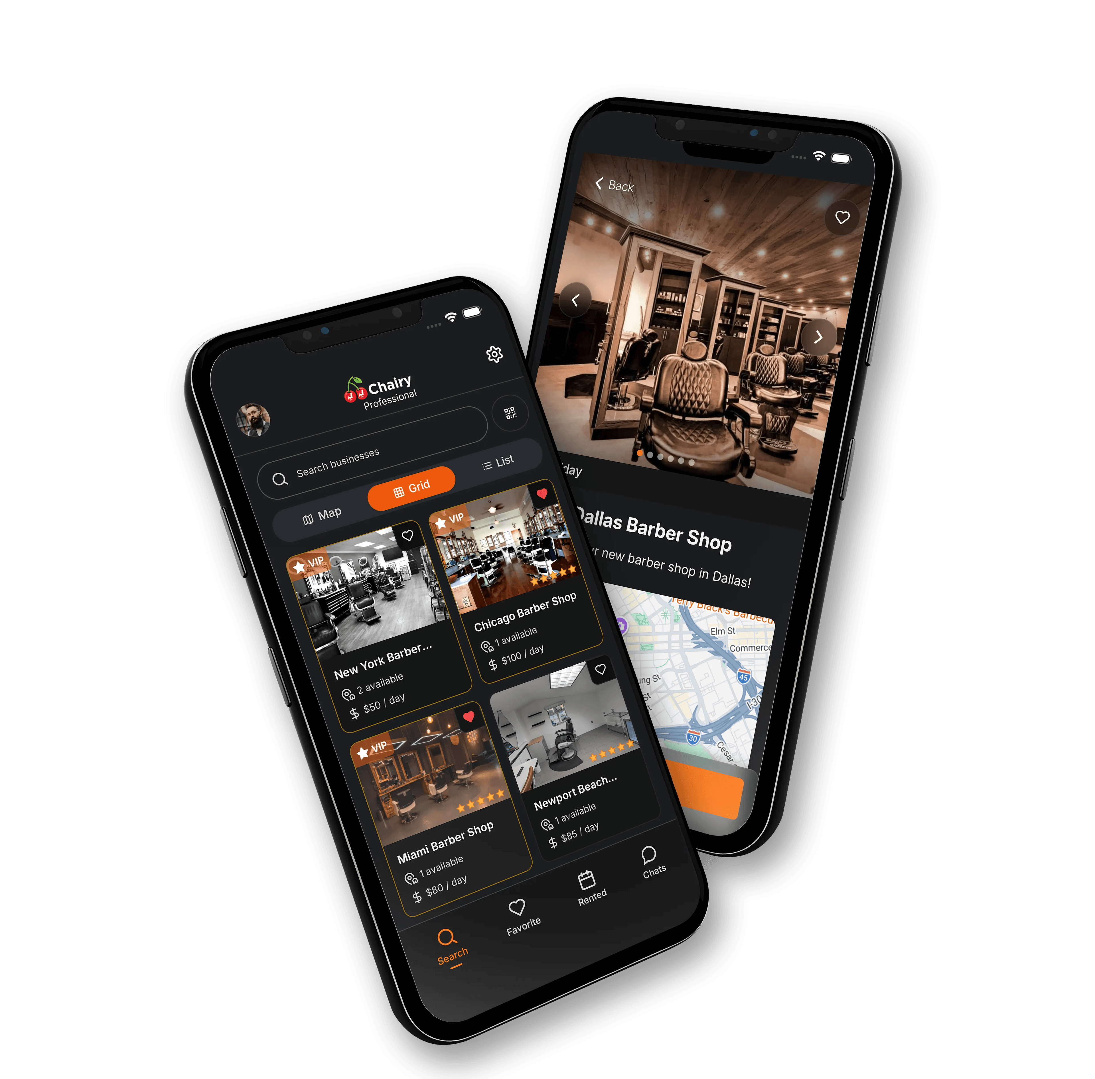 2 mobile phones mockup