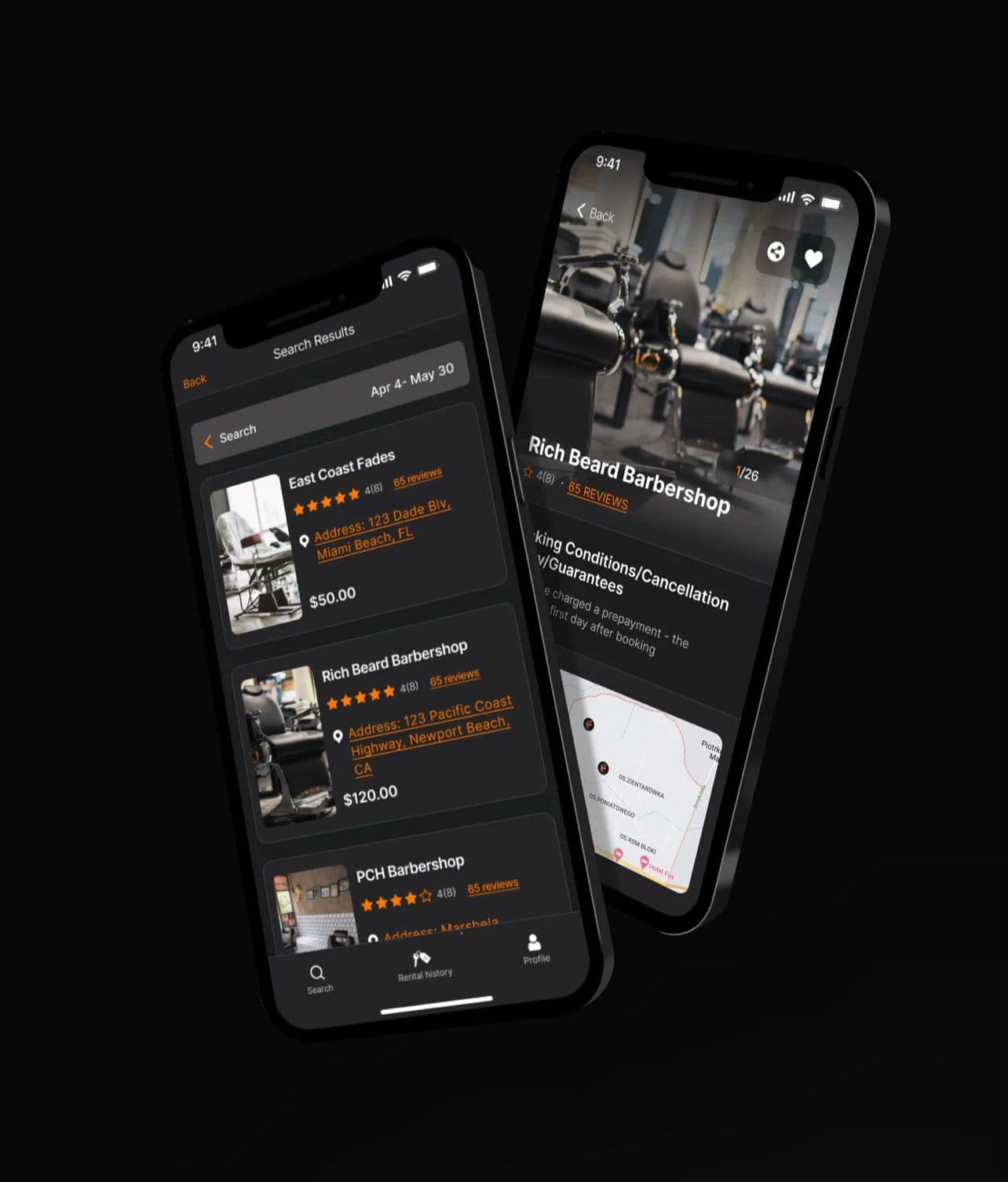 2 mobile phones mockup